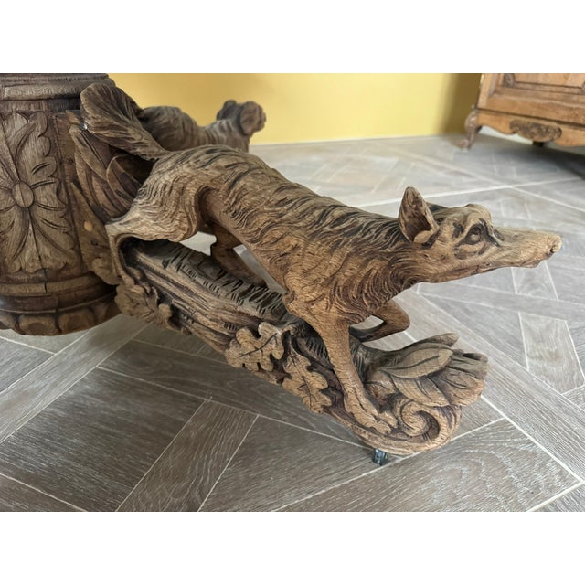 French Oak Hunting Centre Table, 1850s For Sale - Image 6 of 18