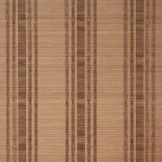 Sample - Schumacher Cassia Silk Stripe Wallcovering Wallcovering In Walnut For Sale