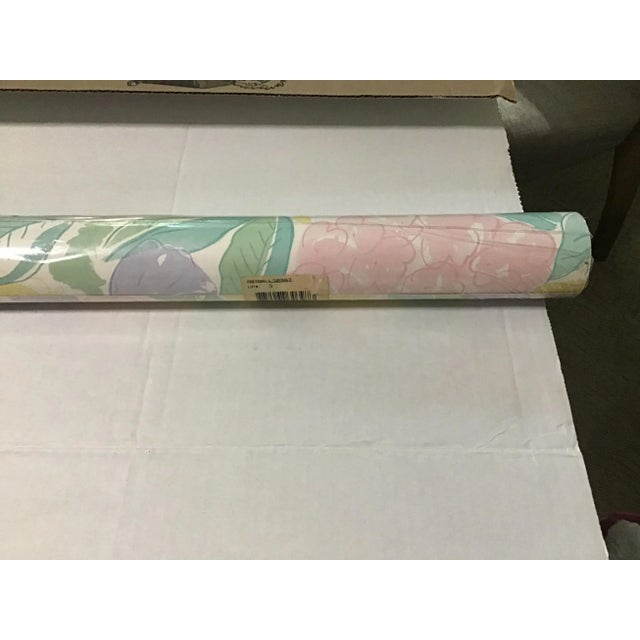 Mid 20th Century Marimekko Pastel Vinyl Double Roll Wallpaper Old Stock For Sale - Image 5 of 6