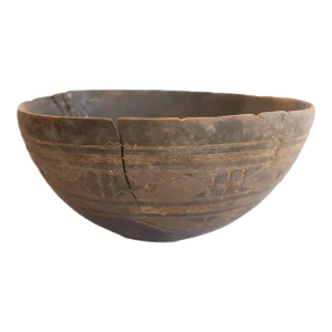 Antique African Hand Carved Wooden Bowl