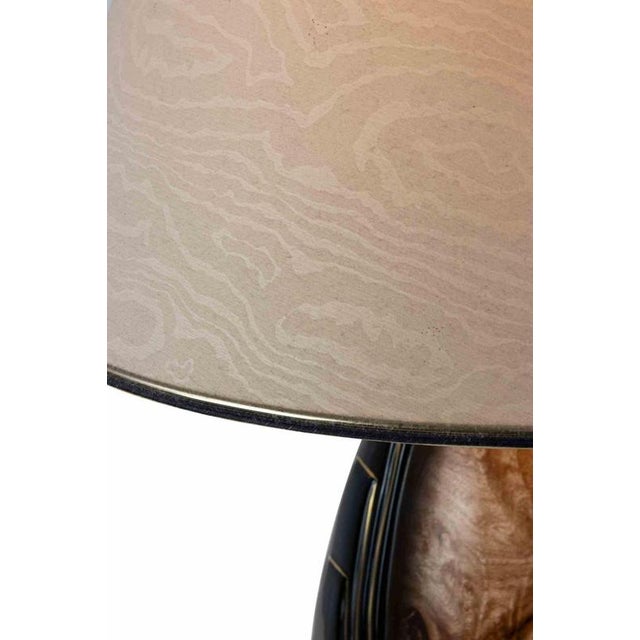 Metal Vintage Art Deco Ceramic and Metal Table Lamp, Italy, 1970s For Sale - Image 7 of 9