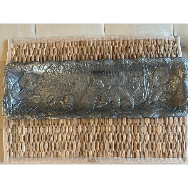 Arthur Court Bear Platter 19” – Cast Aluminum Wildlife Serving Tray – Lodge Cabin Decor – Mint Condition For Sale In Los Angeles - Image 6 of 9