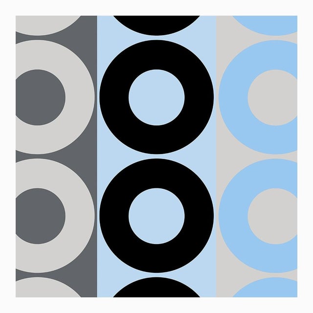 Blue Color Harmony Fine Art Print 35" X 45" by Liz Roache For Sale - Image 4 of 6