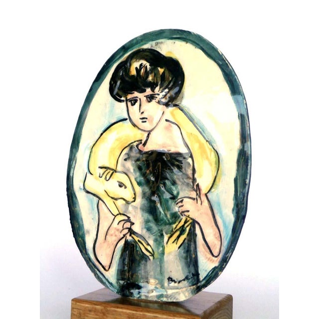 Ceramic Plate by Remo Brindisi for Rossicone, 1980s For Sale - Image 3 of 10