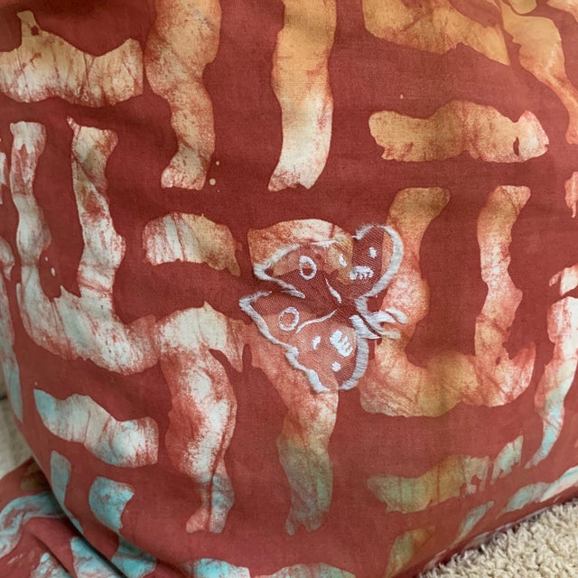 Handmade Adire (Tie-Dye) Decorative Throw Pillow Cover For Sale - Image 11 of 12
