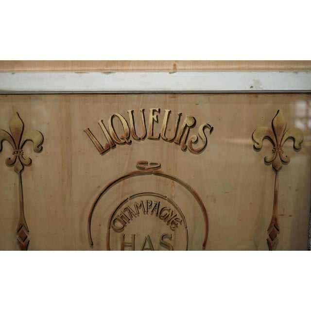 Stunning Antique Original French bar or cafe hand painted display window. A very good looking well made and decorative...