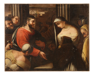 Italian Artist, Christ and the Adulteress, 1780, Oil on Canvas