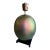 Vintage Fine Art Lamps Iridescent Metal Spherical Table Lamp Dimmer For Sale