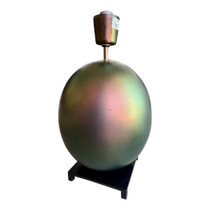 Vintage Fine Art Lamps Iridescent Metal Spherical Table Lamp Dimmer