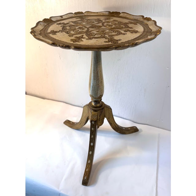 Italian Vintage Italian Florentine Wine Table For Sale - Image 3 of 9