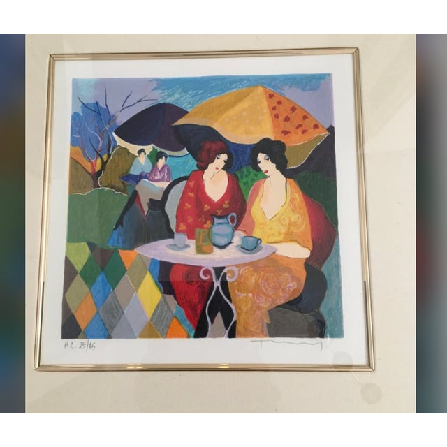 Figurative Tarkay “Enchanted Moments”. Frame 22x 22”. Art For Sale - Image 3 of 8