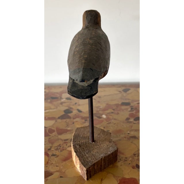 Vintage Hand Carved and Painted Wooden Shorebird, Folk Art For Sale - Image 4 of 9