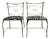 Iron Chairs in Zebra Print Velvet by Rene Prou, 1940s, Set of 2 For Sale