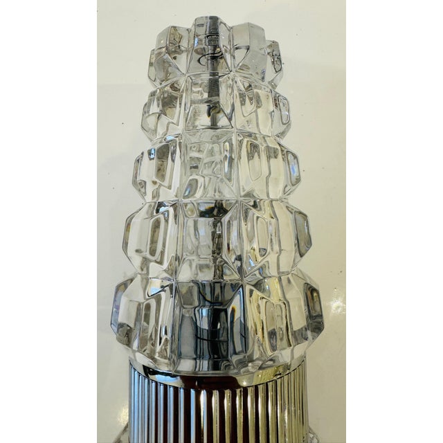 French 1970s Space Age Othr Crystal Mid Century Wall Lights - A Pair For Sale - Image 9 of 12