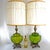 Vintage Green Empoli Glass Mid Century Hollywood Regency Style Lamps - a Pair For Sale - Image 4 of 16