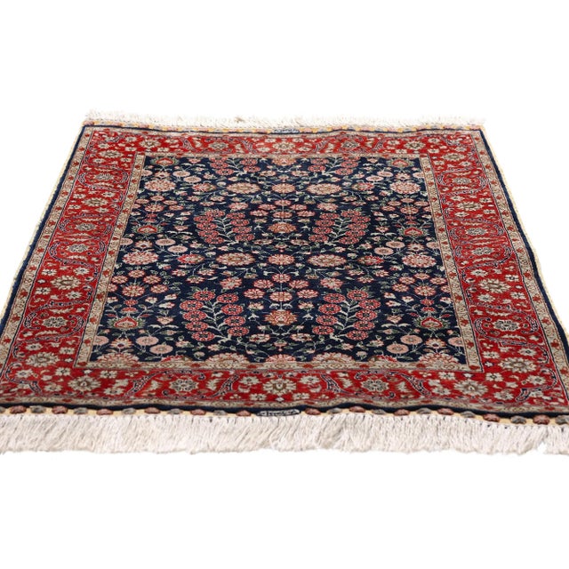 Traditional Vintage Turkish Silk Hereke Rug, 02'01 X 03'00 For Sale - Image 3 of 11