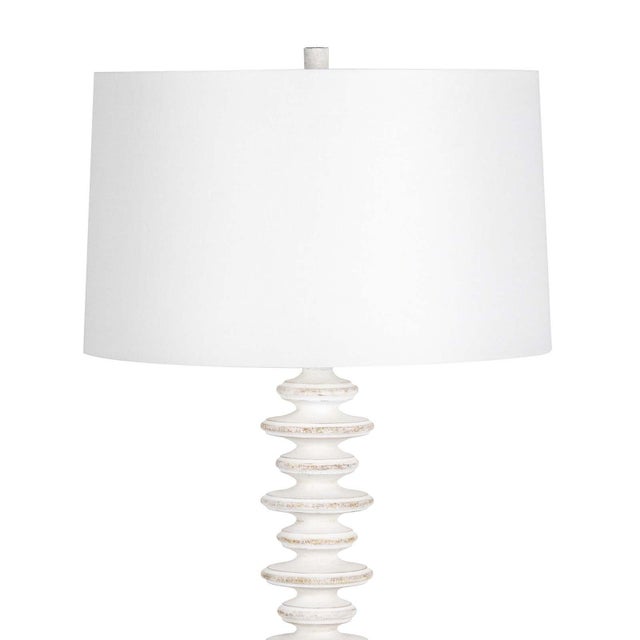 Fishbone Buffet Lamp, White Wash For Sale - Image 4 of 6