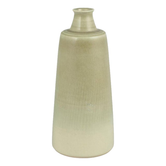 Cylindrical Stoneware Vase with Hares-Fur Glaze from Søholm, Denmark, 1970s For Sale