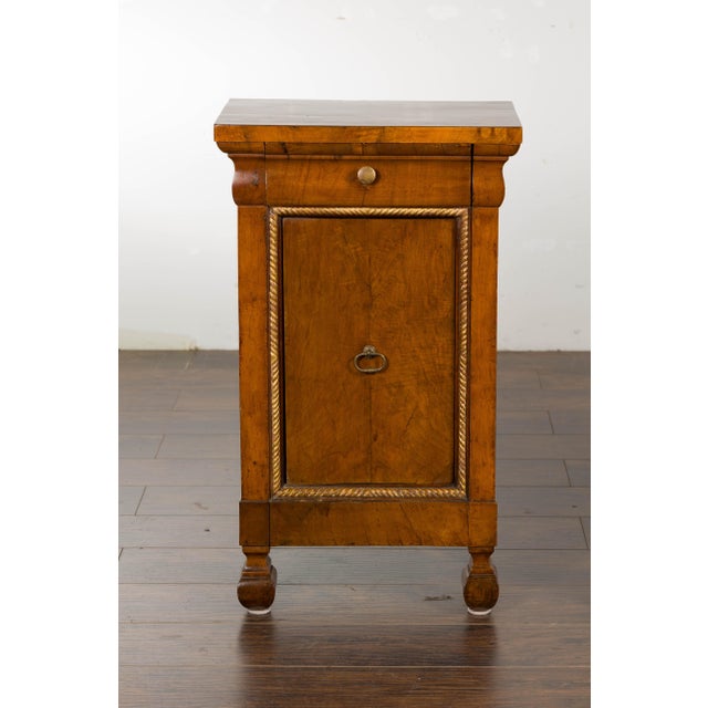 Brown 1800s Italian Walnut Bedside Cabinets with Giltwood Twisted Rope Motif, Pair For Sale - Image 8 of 12