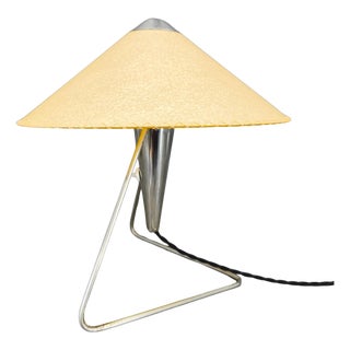 Chrome Table Lamp with Paper Shade by Helena Frantova, 1960s For Sale