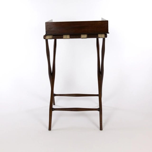 Late 19th Century English Mahogany Butler’s Tray on Stand For Sale - Image 4 of 6