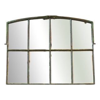 Vintage Iron Framed Mirror, 1970s For Sale