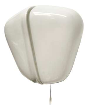 Ceramic and Glass Wall Lamp with Double Light and Pull Cord Ignition, 1950s