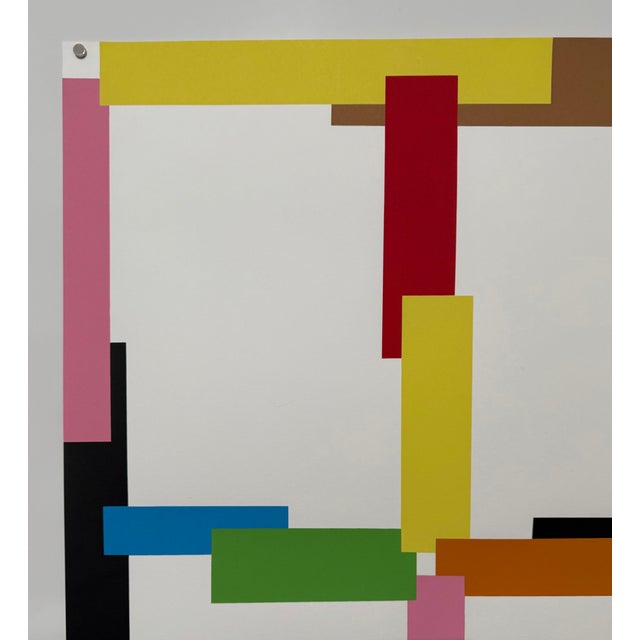 Printmaking Materials Beat Zoderer, Swiss Contemporary Art Beat Zoderer Abstract Color Constructivist Screenprint, 2000 For Sale - Image 7 of 8