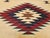 American Vintage American Southwestern Saltillo Kilim Rug, Medallion & Striped Pattern, Ivory & Red, 5x7 For Sale - Image 3 of 18