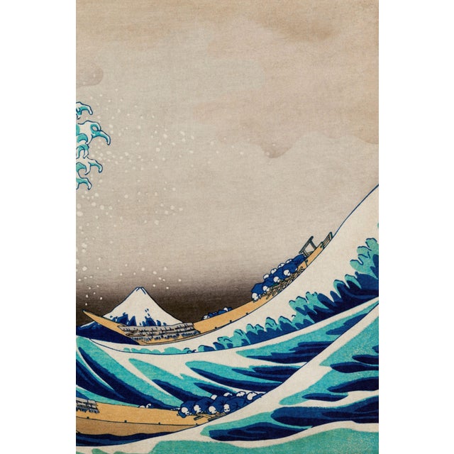 The Great Wave Off Kanagawa, Vintage Art Print Reproduction, 36" × 24" For Sale - Image 4 of 5
