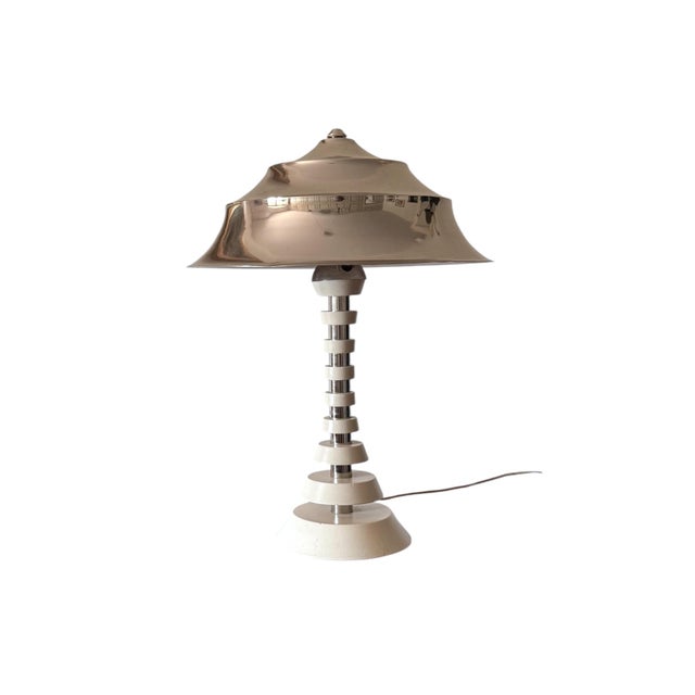 Vintage Space Age Pagoda Table Lamp, France, 1970s For Sale - Image 10 of 10