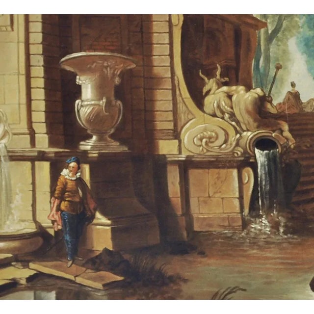 Gianluca D'Este, Italian Garden, Oil on Canvas For Sale - Image 4 of 6