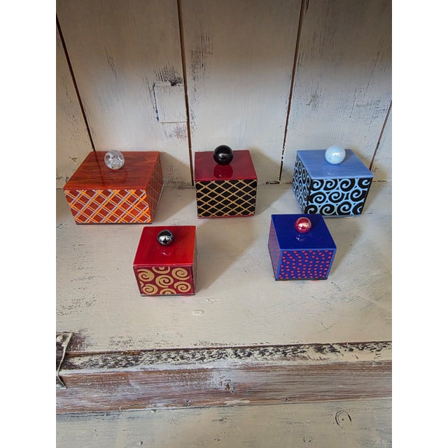 Collection of Art Glass Boxes For Sale - Image 9 of 9