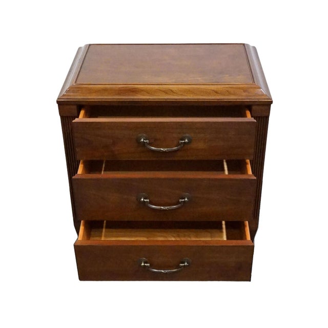 Early 21st Century Ethan Allen Maison Collection Solid Cherry Traditional Style 23" Nightstand 25-9405 - 295 Sable Finish For Sale - Image 5 of 13