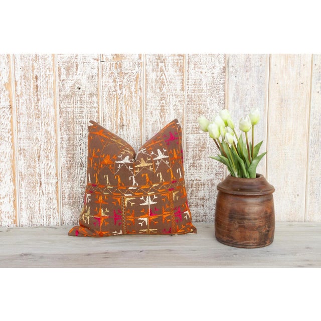 Heer Antique Indian Folk Pillow For Sale - Image 9 of 10