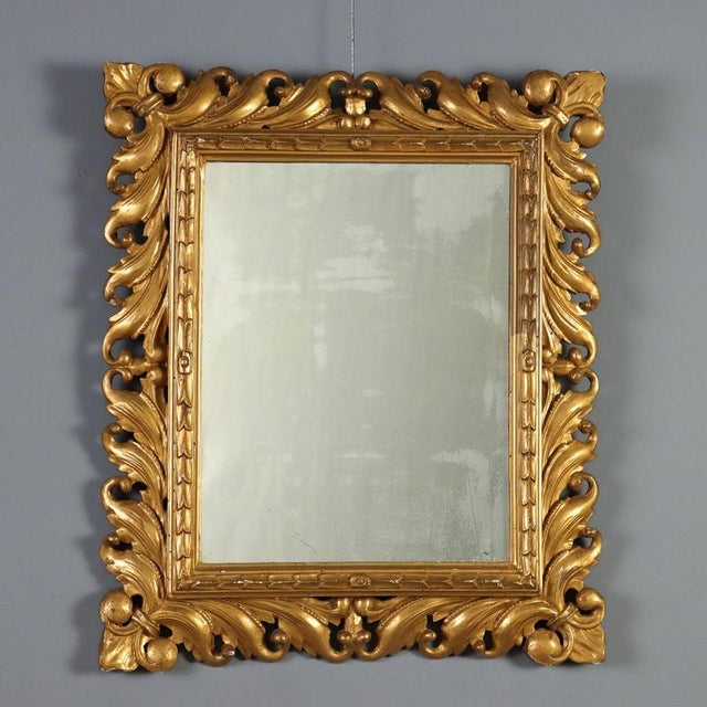 Mirror in Carved and Gilded Wood For Sale - Image 10 of 10