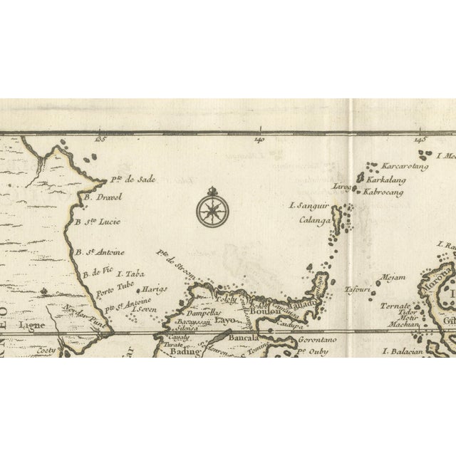 Paper Antique French Engraved Map of the Moluccas & Celebes, Le Rouge, 1750s For Sale - Image 7 of 10