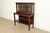 Mission Charles Rohlfs Antique Arts & Crafts Carved Mahogany Sideboard or Bar Cabinet With Leaded Glass Doors, Circa 1900 For Sale - Image 3 of 15