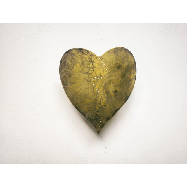 Heart-Shaped Wall Lamp in Brass, 1960s For Sale - Image 6 of 18