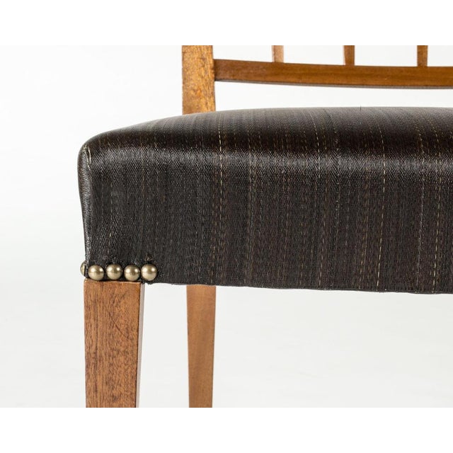 Black Modernist Dining Chairs by Josef Frank for Svenskt Tenn, 1940s For Sale - Image 8 of 9