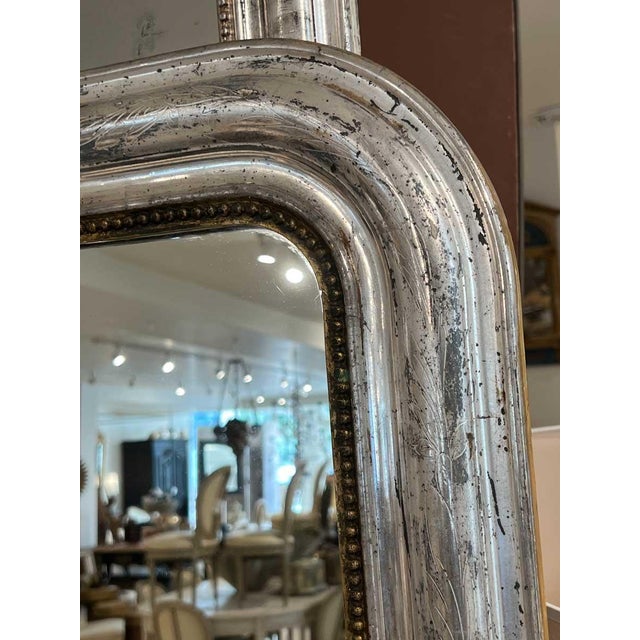 19th Century French Silver Leaf Louis Philippe Mirror For Sale In New Orleans - Image 6 of 6