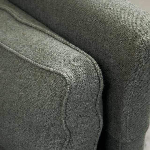 Mid-Century Cherry Wood Three-Seater Sofa For Sale - Image 14 of 17