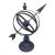 Black Iron Armillary Globe Sculpture – Traditional Landscape & Garden Decor For Sale