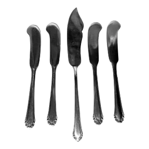 Vintage Gorham 1937 Silver Plate "Cavalier" Pattern Butter Knives- Set of 5