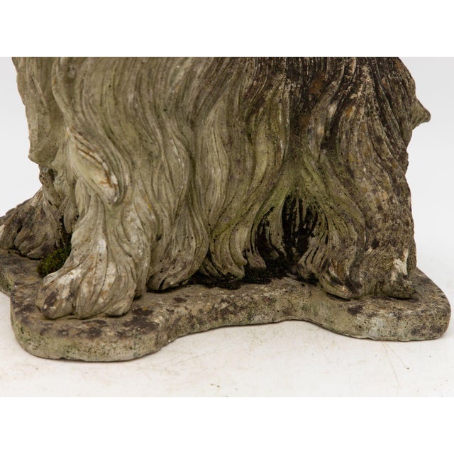 Vintage Dog Yorkshire Terrier Concrete Garden Ornament For Sale - Image 4 of 8