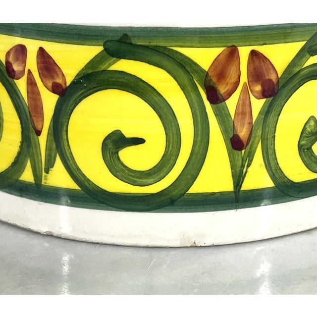 White Vintage Hand Painted Umbrella Stand - Made in Spain For Sale - Image 8 of 9