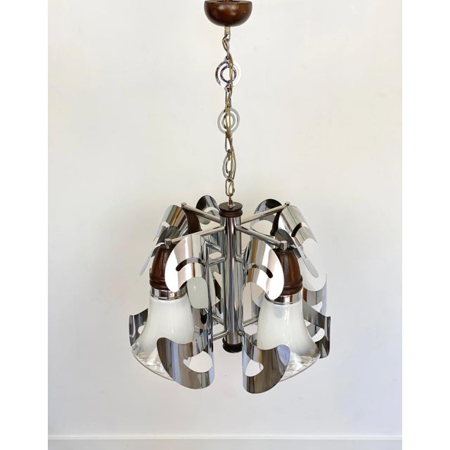 Italian Murano Glass Chandelier from Mazzega, 1970s For Sale - Image 3 of 17