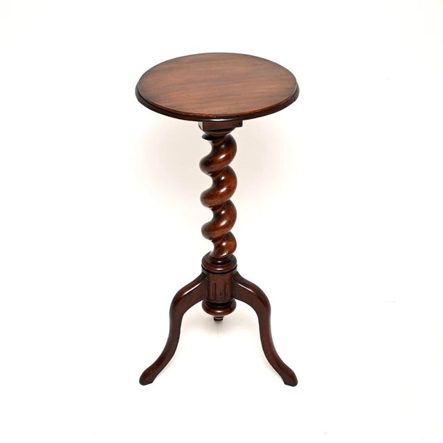 A wonderful antique Victorian barley twist occasional table. This was made in England, we would date it to around the...