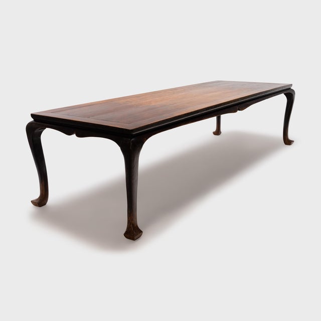 Chinese Chinese Grand Cabriole Leg Dining Table For Sale - Image 3 of 7