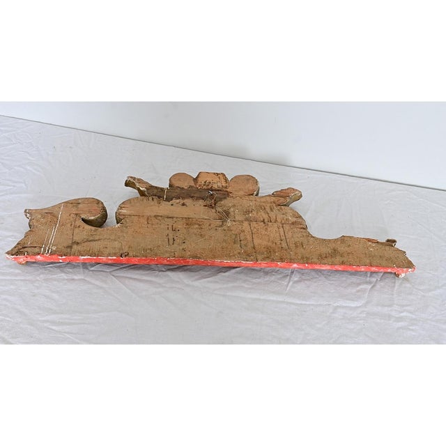18th Century Italian 18th Century Carved Painted and Parcel Gilt Overdoor For Sale - Image 5 of 9